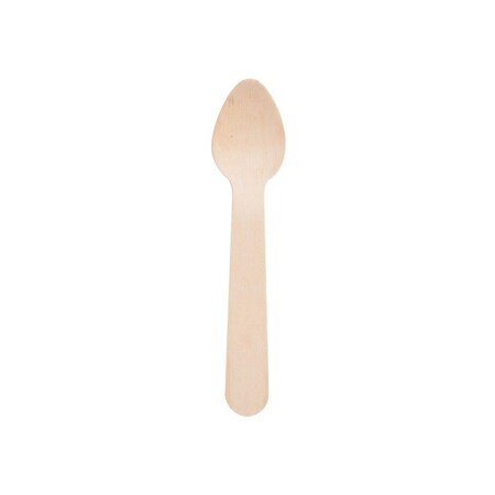 Smarty Had A Party 3" Natural Birch Eco-Friendly Disposable Mini Dessert Spoons (600 Spoons), 600PK 4664SP-CASE